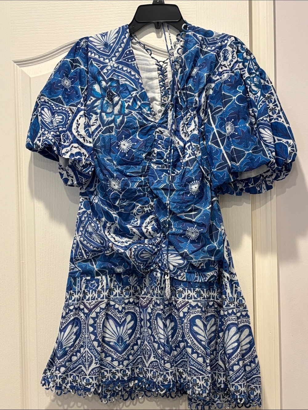 FARM Rio Blue and White Printed Women’s Dress